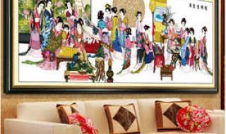 蒙娜丽莎十字绣图案