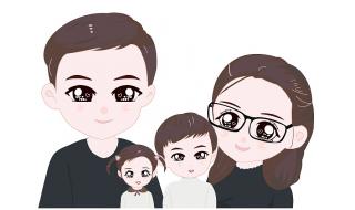 一家四口卡通图片 一家四口卡通图片
